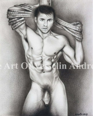 Print Of An Original Male Nude Oil Painting The Captive Erotic