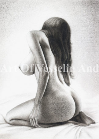 An authentic, limited edition print of an ACEO female nude oil painting titled 'Amazing Woman'.